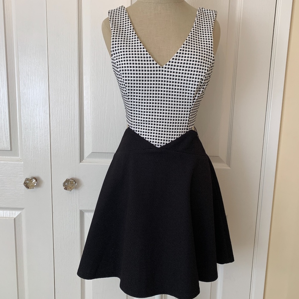 Rumor Boutique LF Black + White Cutout Mini Dress
